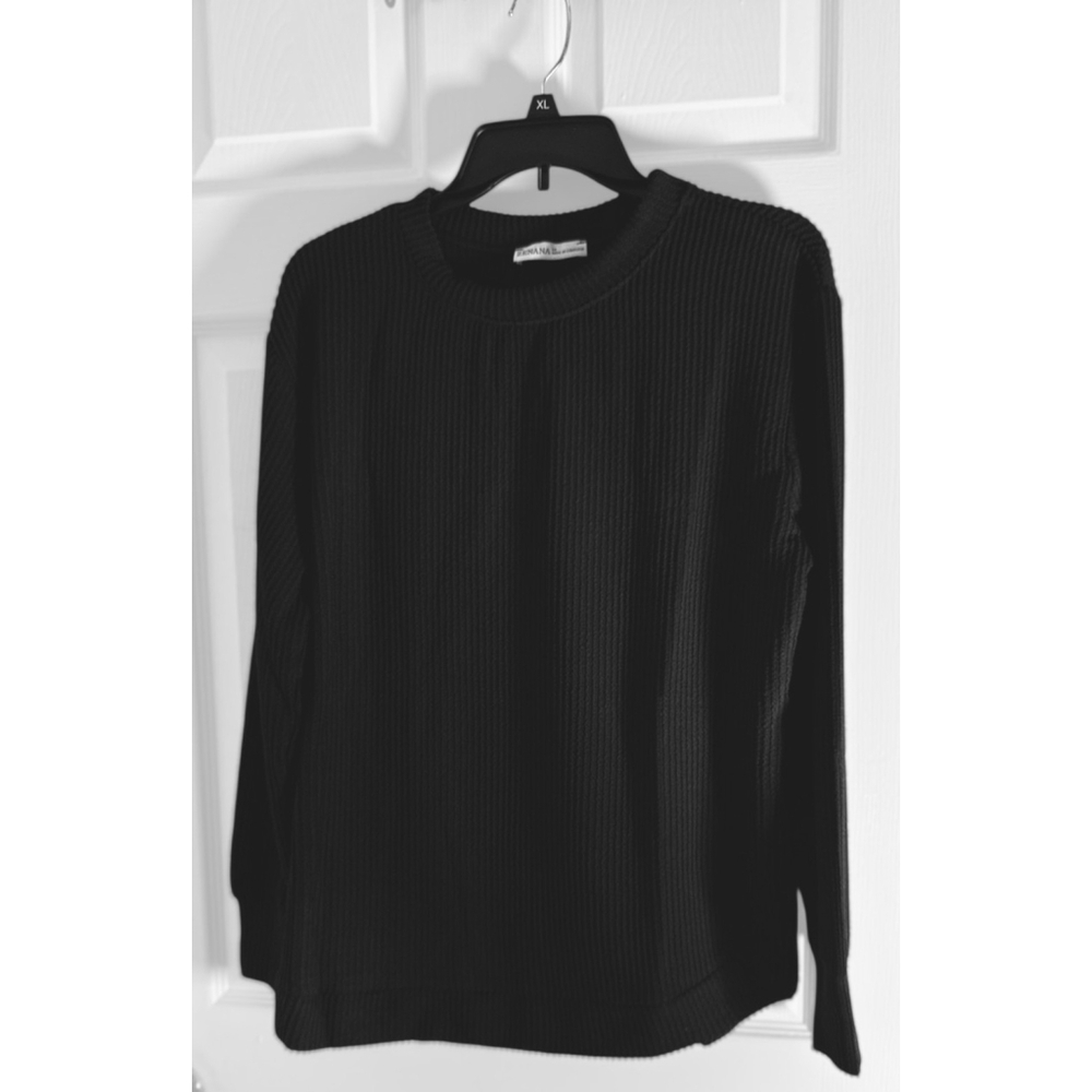 Women's Zenana Raised Rib Long Sleeve Top Medium - Picture 2 of 5